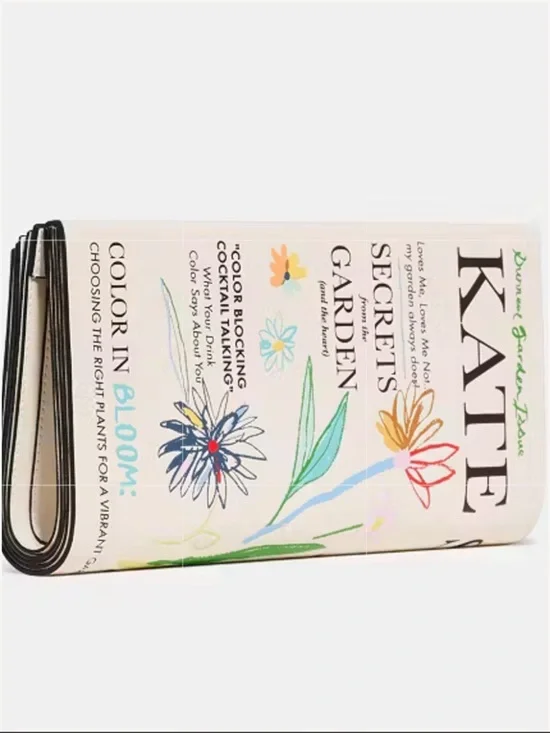 💐Kate Spade Floral Magazine Clutch — Cream with Multicolor Blooms 💐 - Picture 13 of 16